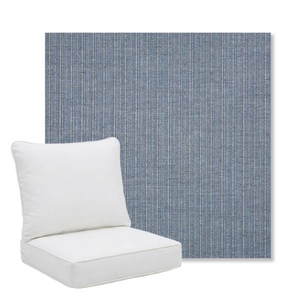 Picture of Proven Denim | Pillow Back Deep Seating Outdoor Cushions - Sunbrella© Fabric