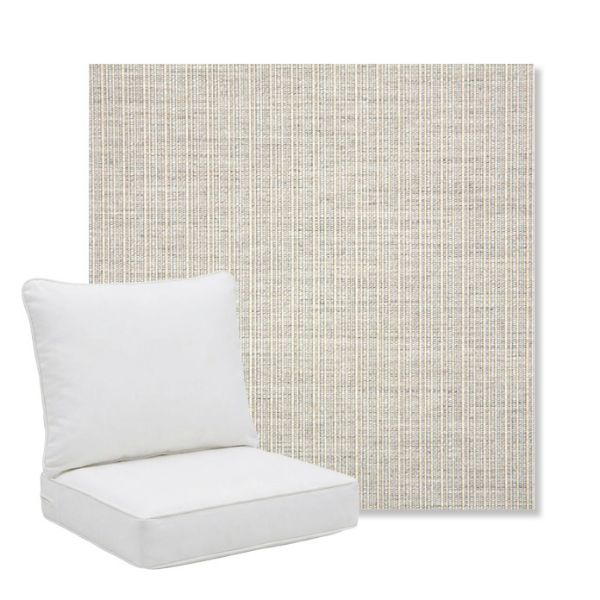 Picture of Proven Dove | Pillow Back Deep Seating Outdoor Cushions - Sunbrella© Fabric