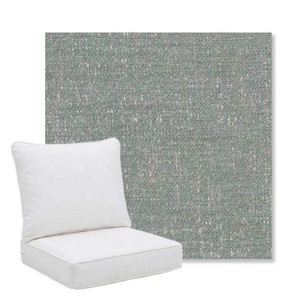 Picture of Rafi Mist | Pillow Back Deep Seating Outdoor Cushions - Sunbrella© Fabric