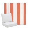 Picture of Relate Persimmon | Pillow Back Deep Seating Outdoor Cushions - Sunbrella© Fabric