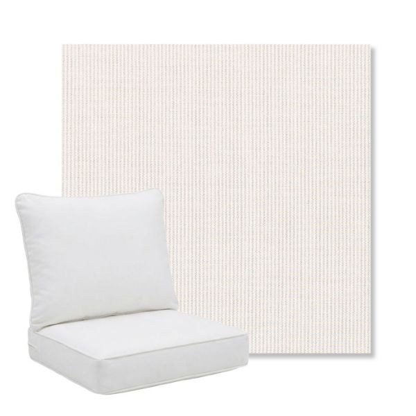 Picture of Replay Linen | Pillow Back Deep Seating Outdoor Cushions - Sunbrella© Fabric