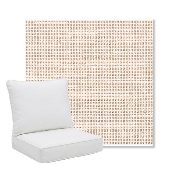 Picture of Rest Bisque | Pillow Back Deep Seating Outdoor Cushions - Sunbrella© Fabric