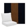 Picture of Rothko Bourbon Blue | Pillow Back Deep Seating Outdoor Cushions - Sunbrella© Fabric