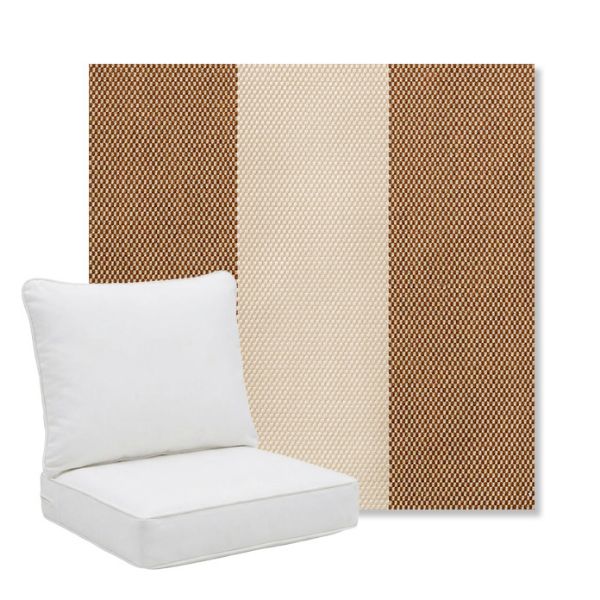 Picture of Rothko Latte | Pillow Back Deep Seating Outdoor Cushions - Sunbrella© Fabric