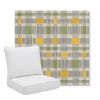 Picture of Rubix Lemon Lime | Pillow Back Deep Seating Outdoor Cushions - Sunbrella© Fabric