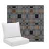 Picture of Rubix Vintage Denim | Pillow Back Deep Seating Outdoor Cushions - Sunbrella© Fabric