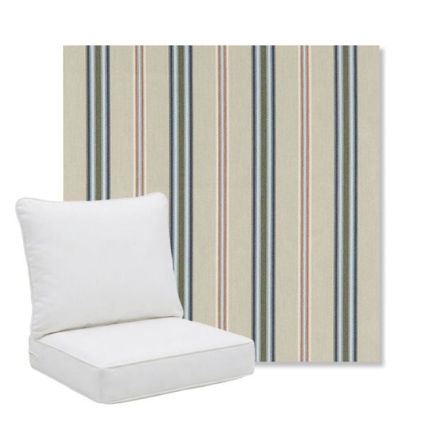Picture of Saltillo Sagebrush | Pillow Back Deep Seating Outdoor Cushions - Sunbrella© Fabric