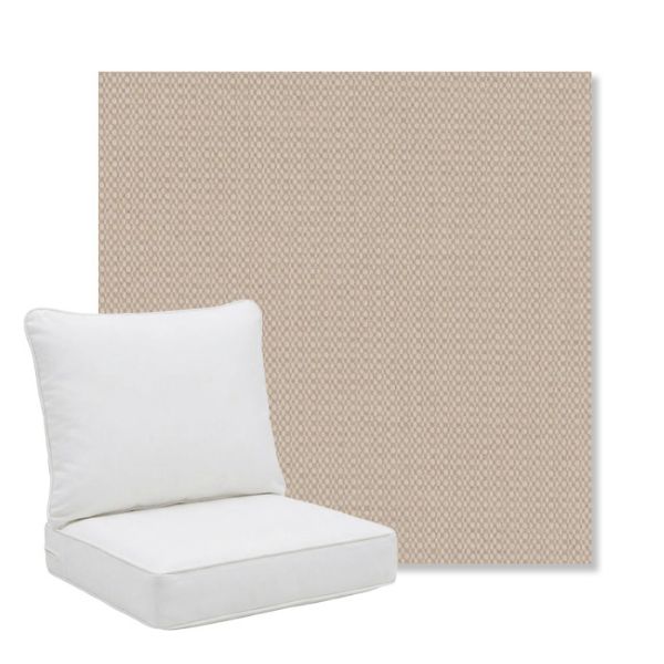 Picture of Shelter Linen | Pillow Back Deep Seating Outdoor Cushions - Sunbrella© Fabric