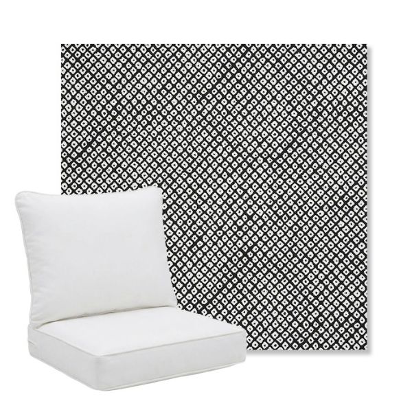 Picture of Shibori Classic | Pillow Back Deep Seating Outdoor Cushions - Sunbrella© Fabric