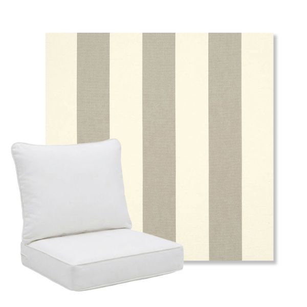 Picture of Solana Seagull | Pillow Back Deep Seating Outdoor Cushions - Sunbrella© Fabric