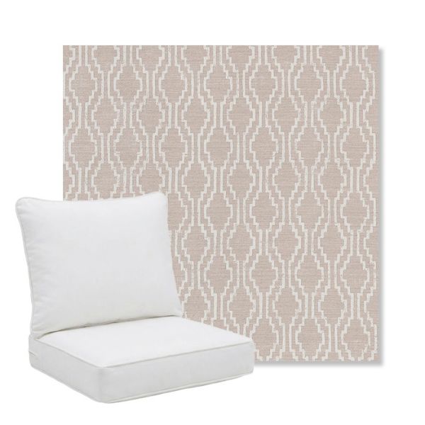 Picture of Solve Linen | Pillow Back Deep Seating Outdoor Cushions - Sunbrella© Fabric