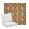 Picture of Spinner Diamond Teak | Pillow Back Deep Seating Outdoor Cushions - Sunbrella© Fabric