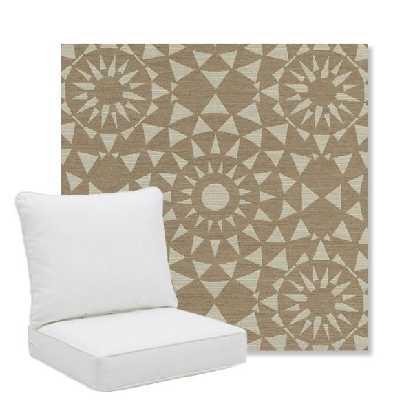 Picture of Sundial Sandcastle | Pillow Back Deep Seating Outdoor Cushions - Sunbrella© Fabric