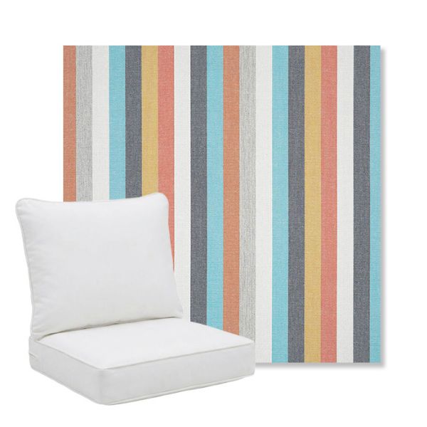 Picture of Surround Sunrise | Pillow Back Deep Seating Outdoor Cushions - Sunbrella© Fabric