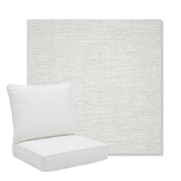 Picture of Switch Snow | Pillow Back Deep Seating Outdoor Cushions - Sunbrella© Fabric