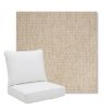 Picture of Tailored Putty | Pillow Back Deep Seating Outdoor Cushions - Sunbrella© Fabric