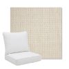 Picture of Tailored Snow | Pillow Back Deep Seating Outdoor Cushions - Sunbrella© Fabric