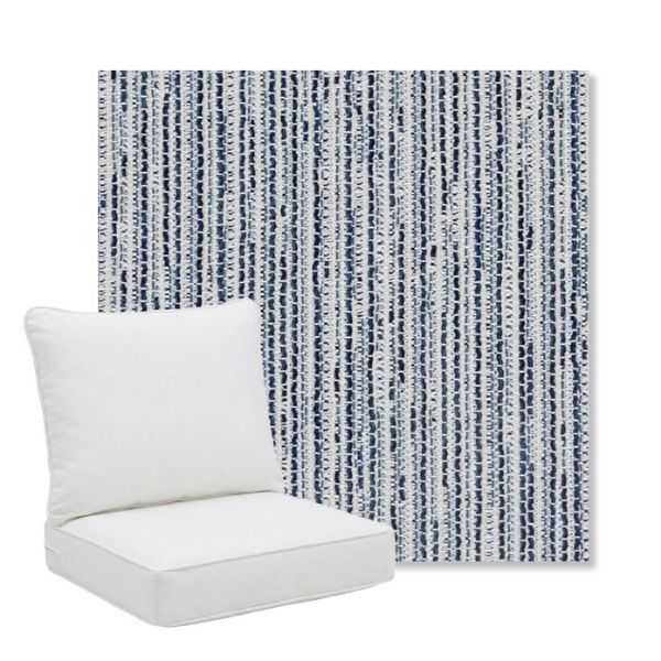 Picture of Tectonic Coastal | Pillow Back Deep Seating Outdoor Cushions - Sunbrella© Fabric