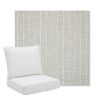 Picture of Ticking Fog | Pillow Back Deep Seating Outdoor Cushions - Sunbrella© Fabric
