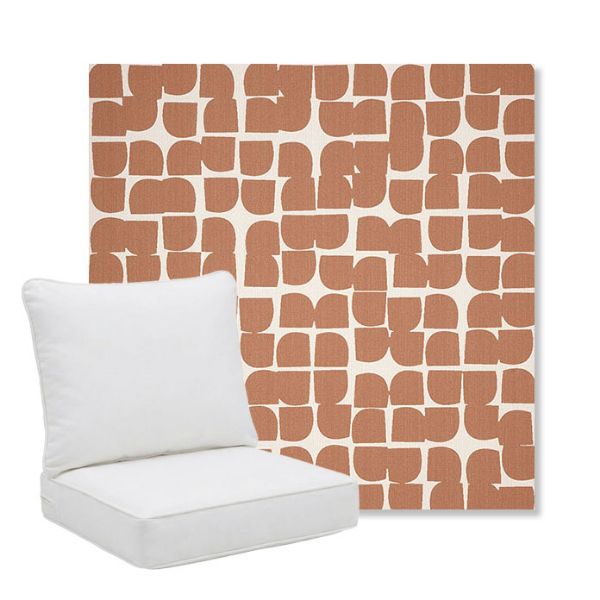 Picture of Toggle Canyon Rose | Pillow Back Deep Seating Outdoor Cushions - Sunbrella© Fabric