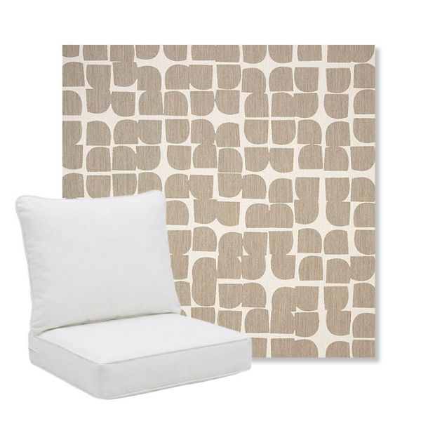 Picture of Toggle Driftwood | Pillow Back Deep Seating Outdoor Cushions - Sunbrella© Fabric