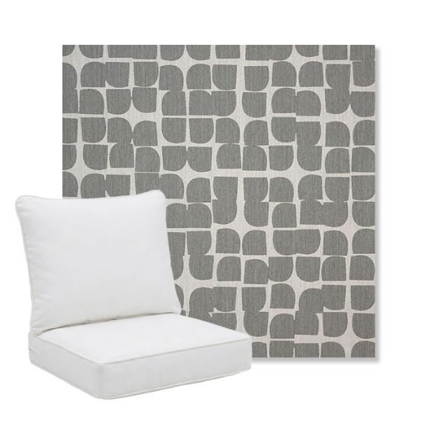 Picture of Toggle Greystone | Pillow Back Deep Seating Outdoor Cushions - Sunbrella© Fabric