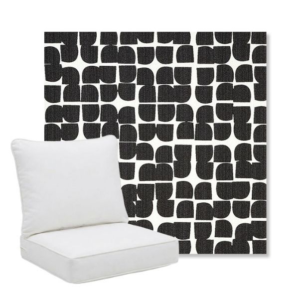 Picture of Toggle Inkblot | Pillow Back Deep Seating Outdoor Cushions - Sunbrella© Fabric
