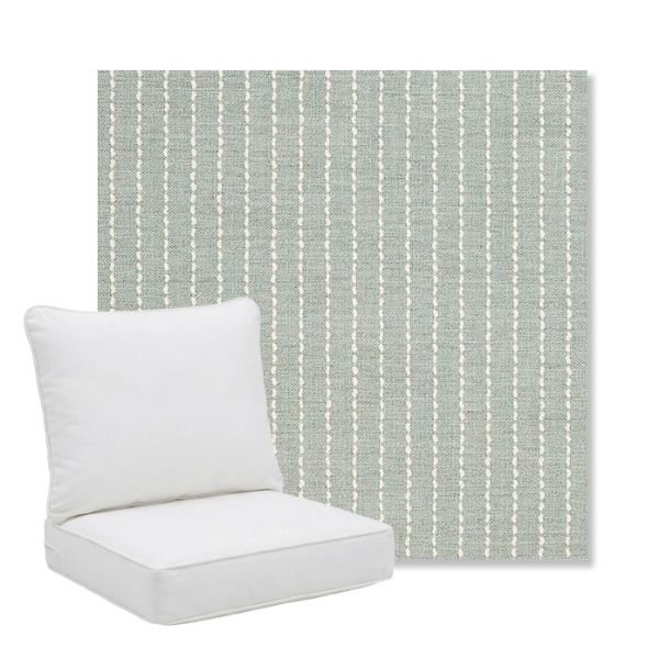 Picture of Trail Sky | Pillow Back Deep Seating Outdoor Cushions - Sunbrella© Fabric