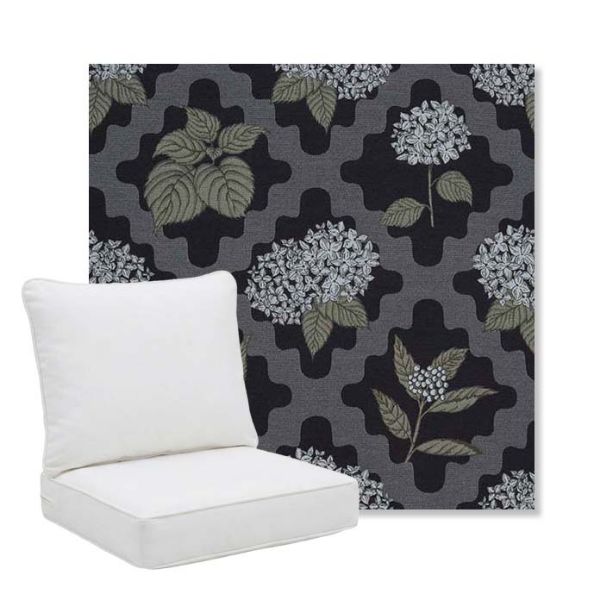 Picture of Trellis Morning Glory | Pillow Back Deep Seating Outdoor Cushions - Sunbrella© Fabric