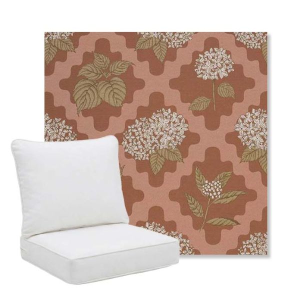 Picture of Trellis Primrose | Pillow Back Deep Seating Outdoor Cushions - Sunbrella© Fabric