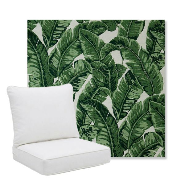 Picture of Tropics Jungle | Pillow Back Deep Seating Outdoor Cushions - Sunbrella© Fabric