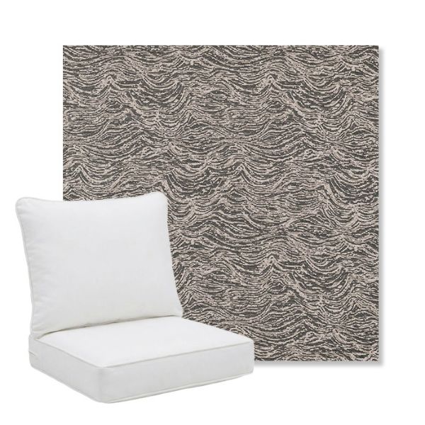 Picture of Undercurrent Storm | Pillow Back Deep Seating Outdoor Cushions - Sunbrella© Fabric