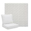 Picture of Underline Dove | Pillow Back Deep Seating Outdoor Cushions - Sunbrella© Fabric