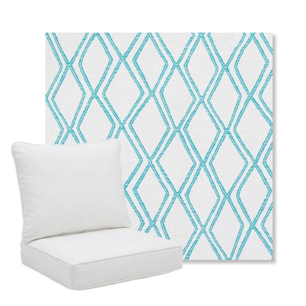 Picture of Voyage Breeze | Pillow Back Deep Seating Outdoor Cushions - Sunbrella© Fabric