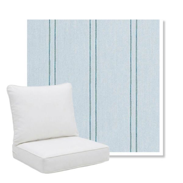 Picture of Wayward Sky | Pillow Back Deep Seating Outdoor Cushions - Sunbrella© Fabric