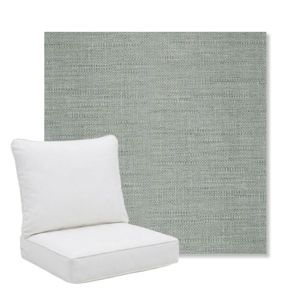 Picture of Willa Mist | Pillow Back Deep Seating Outdoor Cushions - Sunbrella© Fabric