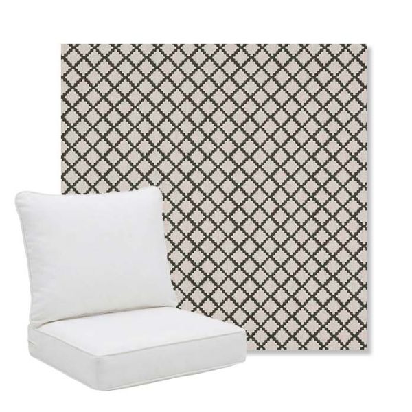 Picture of Yardly Hedge | Pillow Back Deep Seating Outdoor Cushions - Sunbrella© Fabric