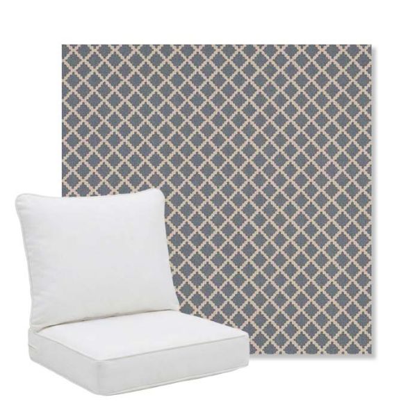 Picture of Yardly Hydrangea | Pillow Back Deep Seating Outdoor Cushions - Sunbrella© Fabric