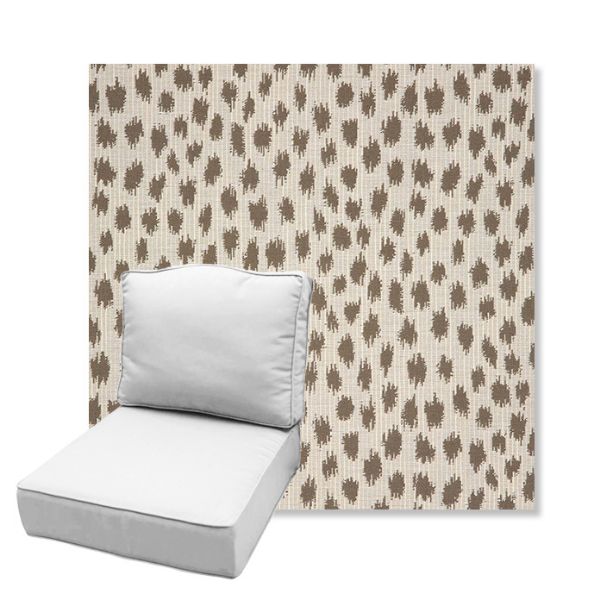 Picture of Agra Pebble | Estate Back Deep Seating Outdoor Cushions - Sunbrella© Fabric