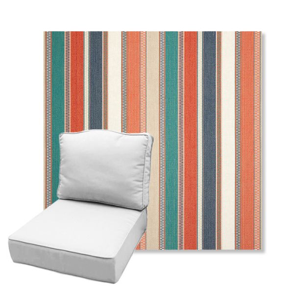 Picture of Ascend Tropical | Estate Back Deep Seating Outdoor Cushions - Sunbrella© Fabric