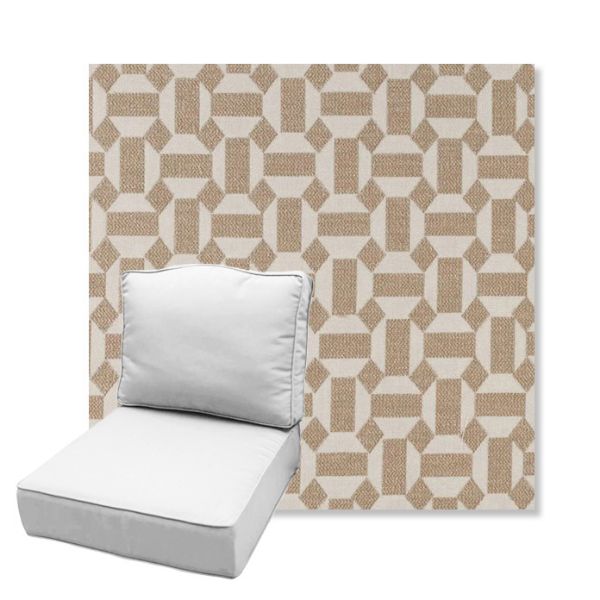 Picture of Assemble Sand | Estate Back Deep Seating Outdoor Cushions - Sunbrella© Fabric
