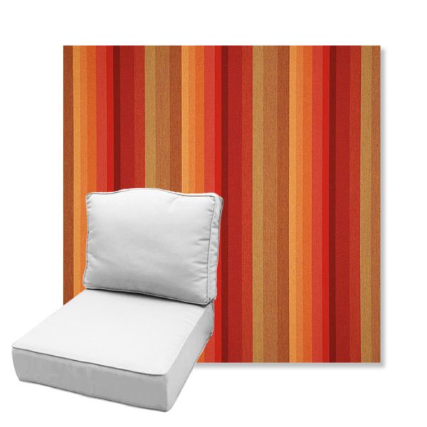 Picture of Astoria Sunset | Estate Back Deep Seating Outdoor Cushions - Sunbrella© Fabric