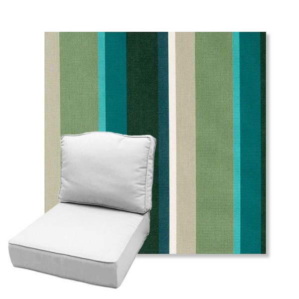 Picture of Beaming Lagoon | Estate Back Deep Seating Outdoor Cushions - Sunbrella© Fabric