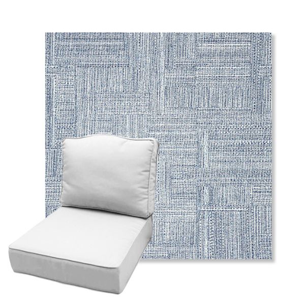 Picture of Boro Indigo | Estate Back Deep Seating Outdoor Cushions - Sunbrella© Fabric