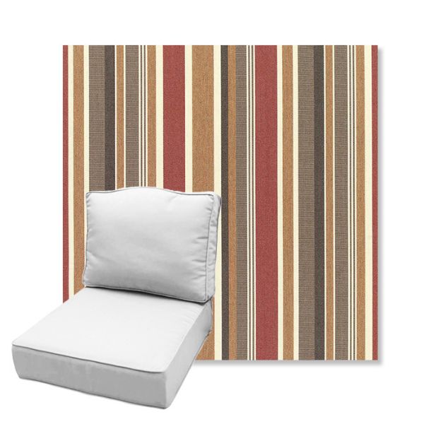 Picture of Brannon Redwood | Estate Back Deep Seating Outdoor Cushions - Sunbrella© Fabric