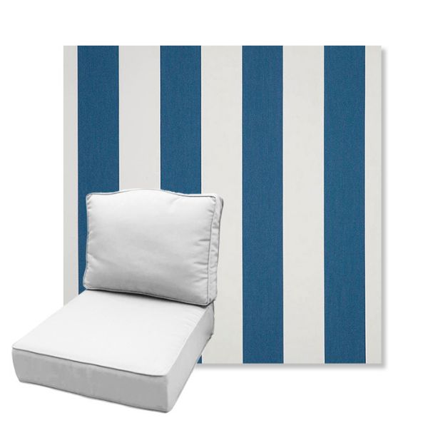 Picture of Cabana Regatta | Estate Back Deep Seating Outdoor Cushions - Sunbrella© Fabric