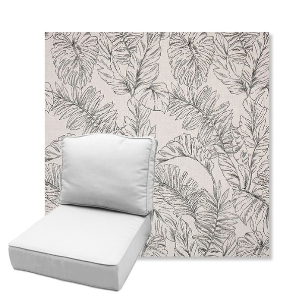 Picture of Calm Graphite | Estate Back Deep Seating Outdoor Cushions - Sunbrella© Fabric