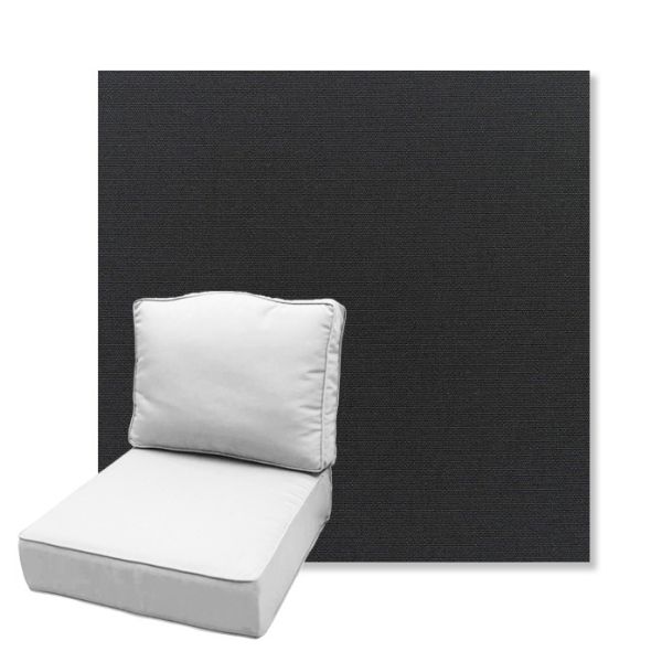 Picture of Canvas Black | Estate Back Deep Seating Outdoor Cushions - Sunbrella© Fabric