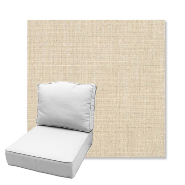 Picture of Canvas Flax | Estate Back Deep Seating Outdoor Cushions - Sunbrella© Fabric