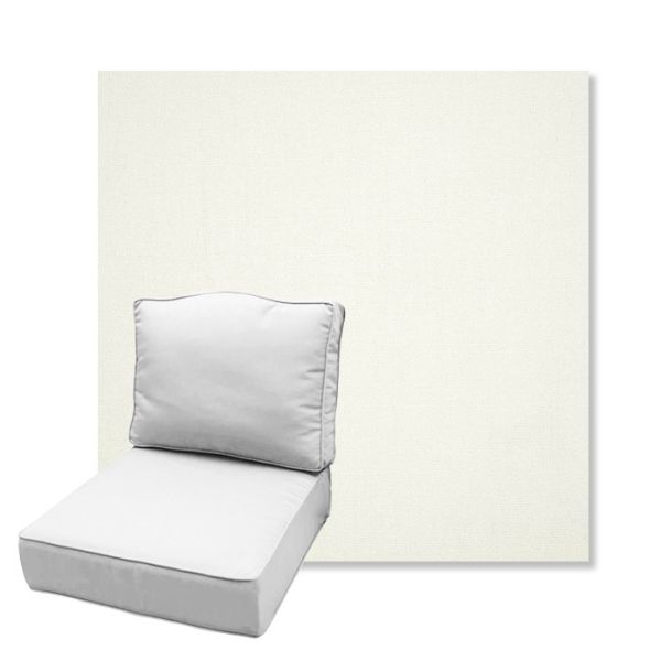 Picture of Canvas White | Estate Back Deep Seating Outdoor Cushions - Sunbrella© Fabric